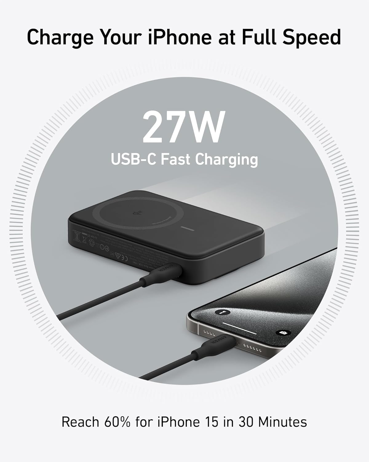 ANKER MAGGO POWER BANK (10K) AND 2FT (0.6) USB-C TO USB-C