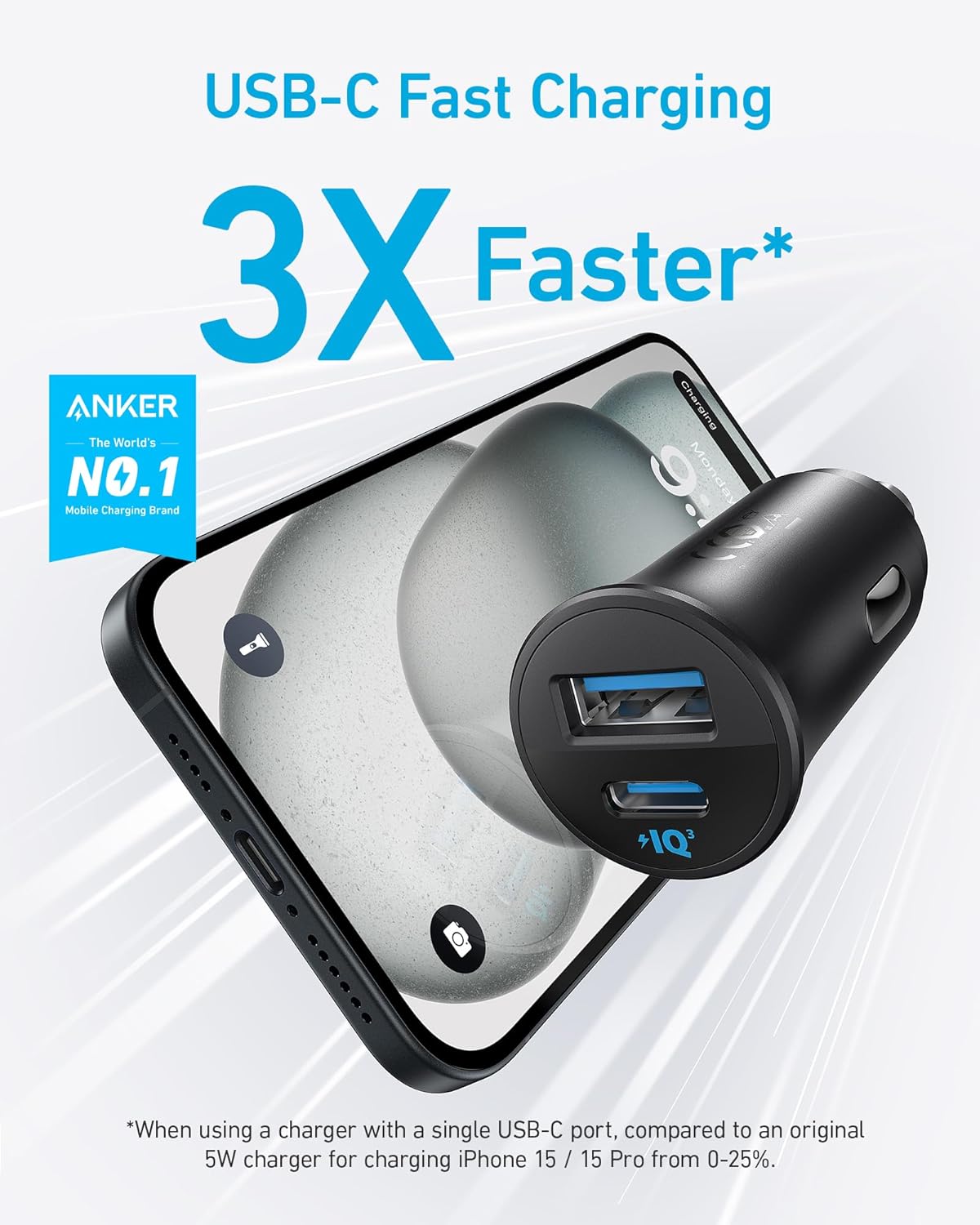 Anker Car Charger 30W 2 Ports-Black-A2741H11