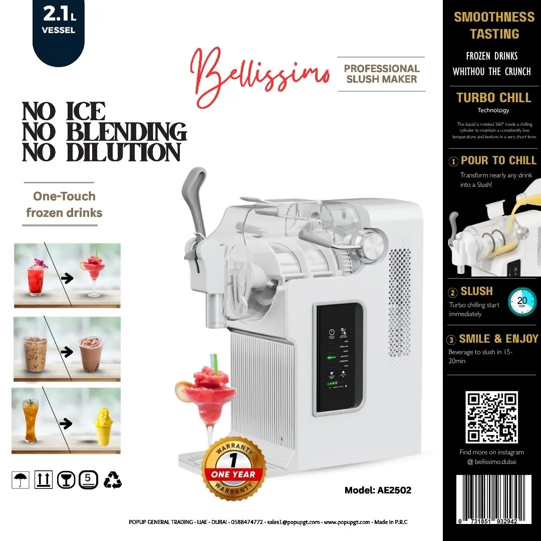 Bellissima Ice Cream Maker Slushie Machine for Home 2.1L AE2502