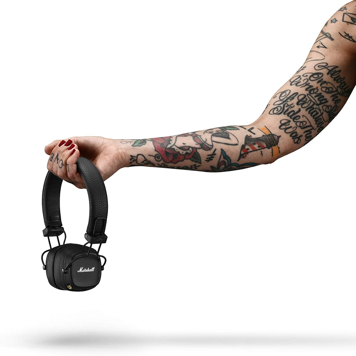 Marshall Major Wireless Headphones Bluetooth (Black) 80+ HOURSE OF WIRELESS PLAY TIME