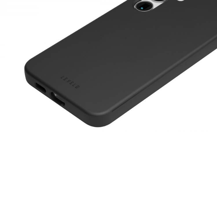 Levelo Iris Liquid Silicone Case For Samsung Galaxy S24 Plus - Black