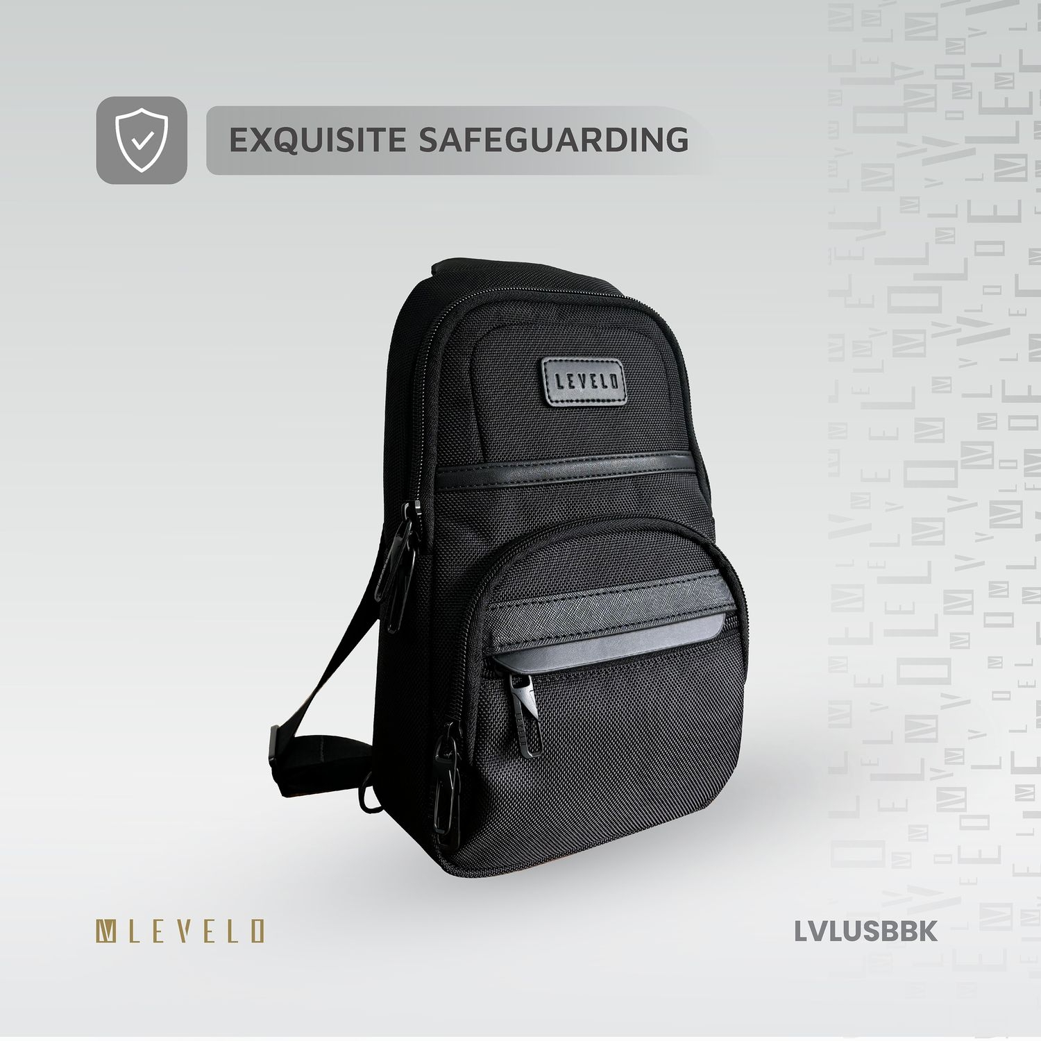 Levelo Urban Sling Bag - Black