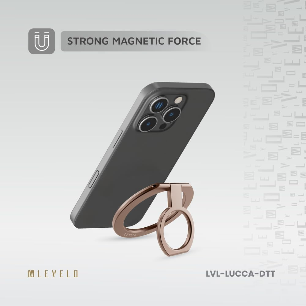 Levelo Lucca Magsafe Phone Ring Holder - Desert Titanium