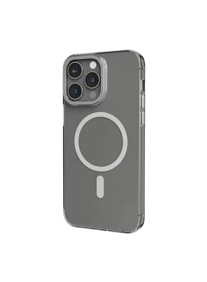 LEVELO MagSafe Sensa Clear Back Case For iPhone 14 Pro - Clear/Silver