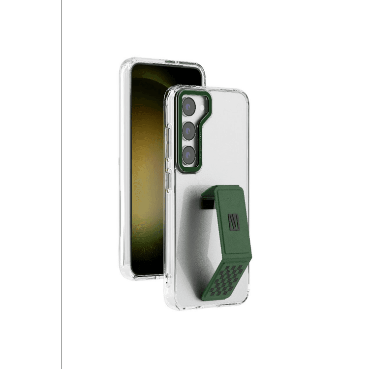 Levelo Morphix Clara S23 Pro Gripstand Back Case - Green