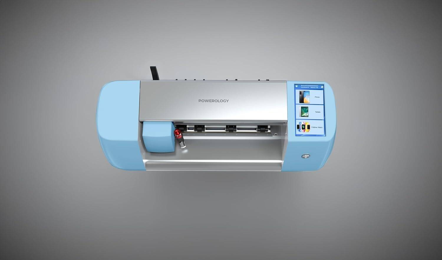 Powerology Intelligent Universal Screen Protector Cutting Machine 100W - Light Blue