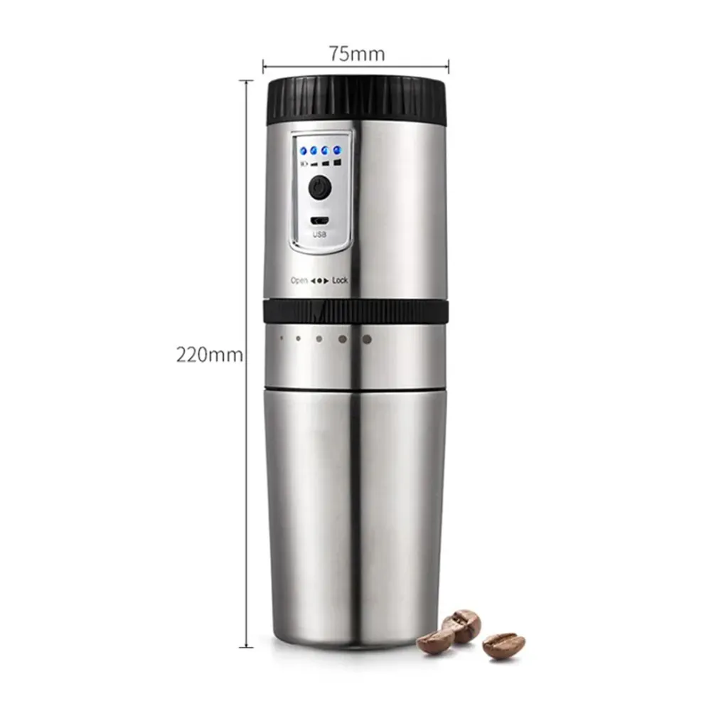Lepresso Portable Mini Grinding and Coffee Maker With Stainless Steel Mug