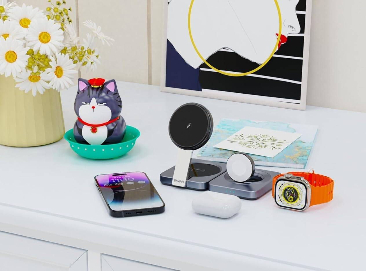 Powerology 3-in-1 Foldable Magnetic Wireless Charger