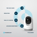 Powerology BT Indoor PTZ Camera 3MP - White