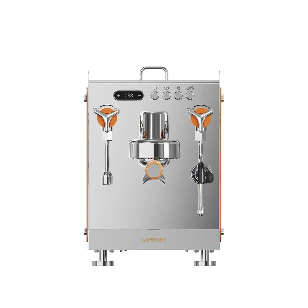 LePresso Commercial-Home Dual Boiler Coffee Machine with Grinder 15- bar ULKA Pump 1.6L - Silver