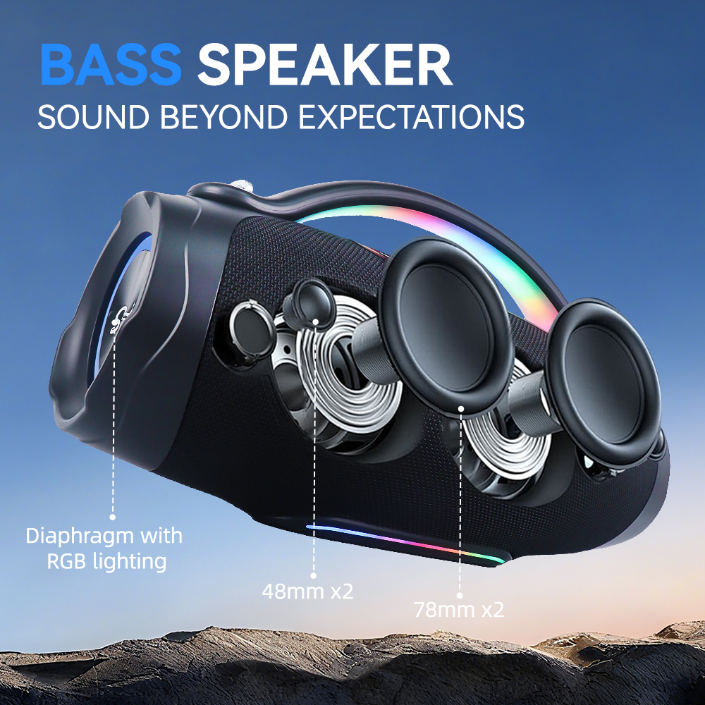 Sing-e ZQS-V98 Outdoor Speaker Wireless Portable Audio Player 100W