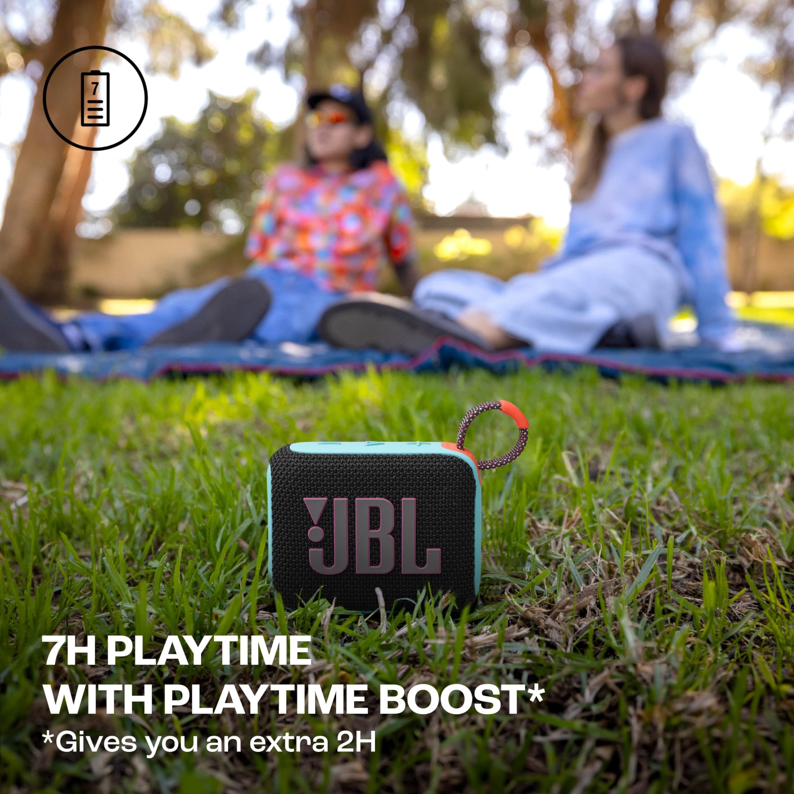 JBL Go 4 Portable Bluetooth Speaker Waterproof IP67 with Punchy Bass – Multi Color