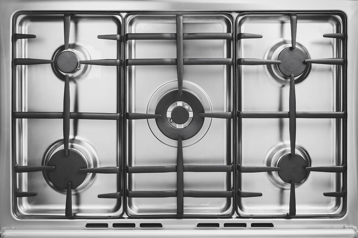 Tornado 90X60Cm Freestanding Cooker Full Gas Cooking Range With 5 Burners, Automatic Ignition & Full Safety 9T10Brc1X01Sg