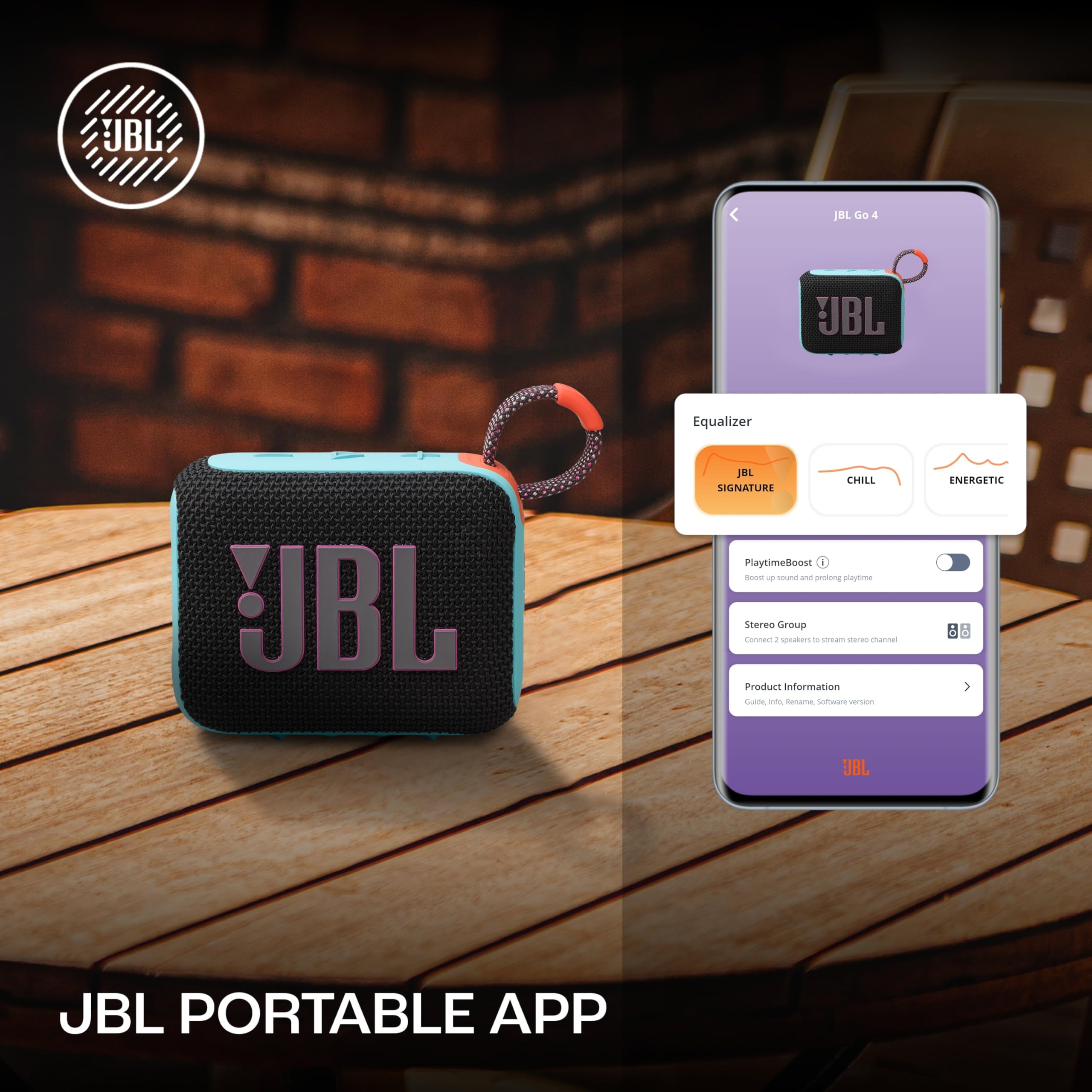 JBL Go 4 Portable Bluetooth Speaker Waterproof IP67 with Punchy Bass – Multi Color