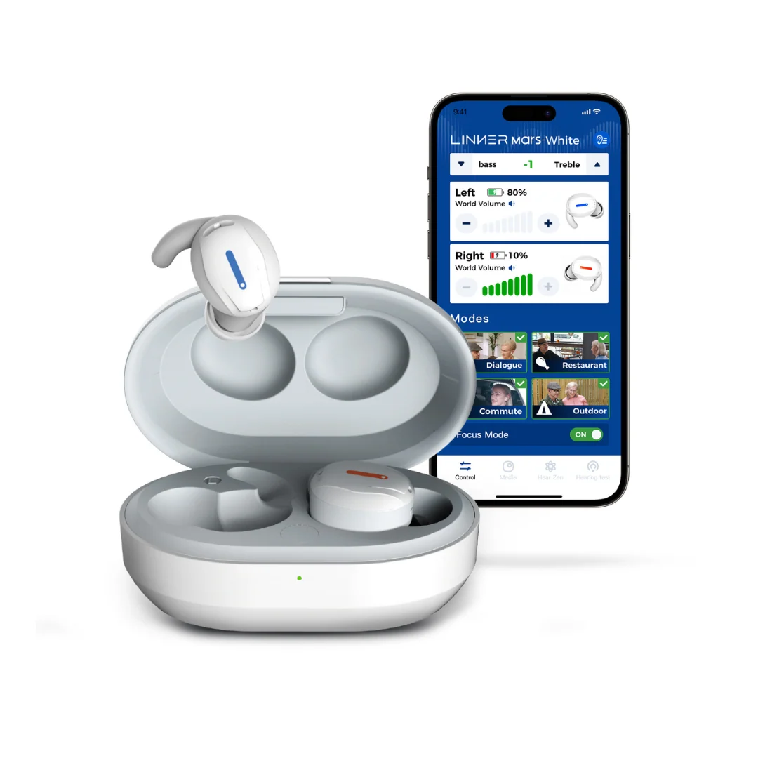 LINNER Mars OTC Hearing Aids with Noise&Feedback Model - B310