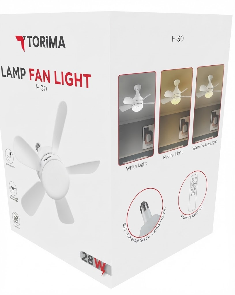 TORİMA F-30 WHITE LAMP FAN LIGHT