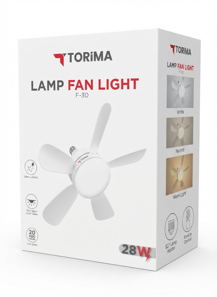 TORİMA F-30 WHITE LAMP FAN LIGHT