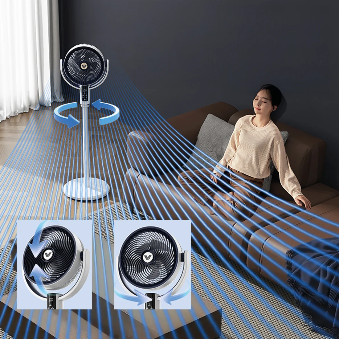 TORIMA WIRELESS PORTABLE CIRCULATION FAN M: F3 WHITE
