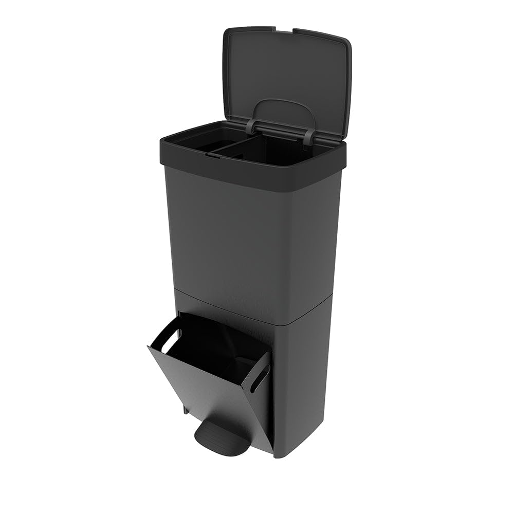 Waste Separation Bin With 3 Compartments - 70 Litres