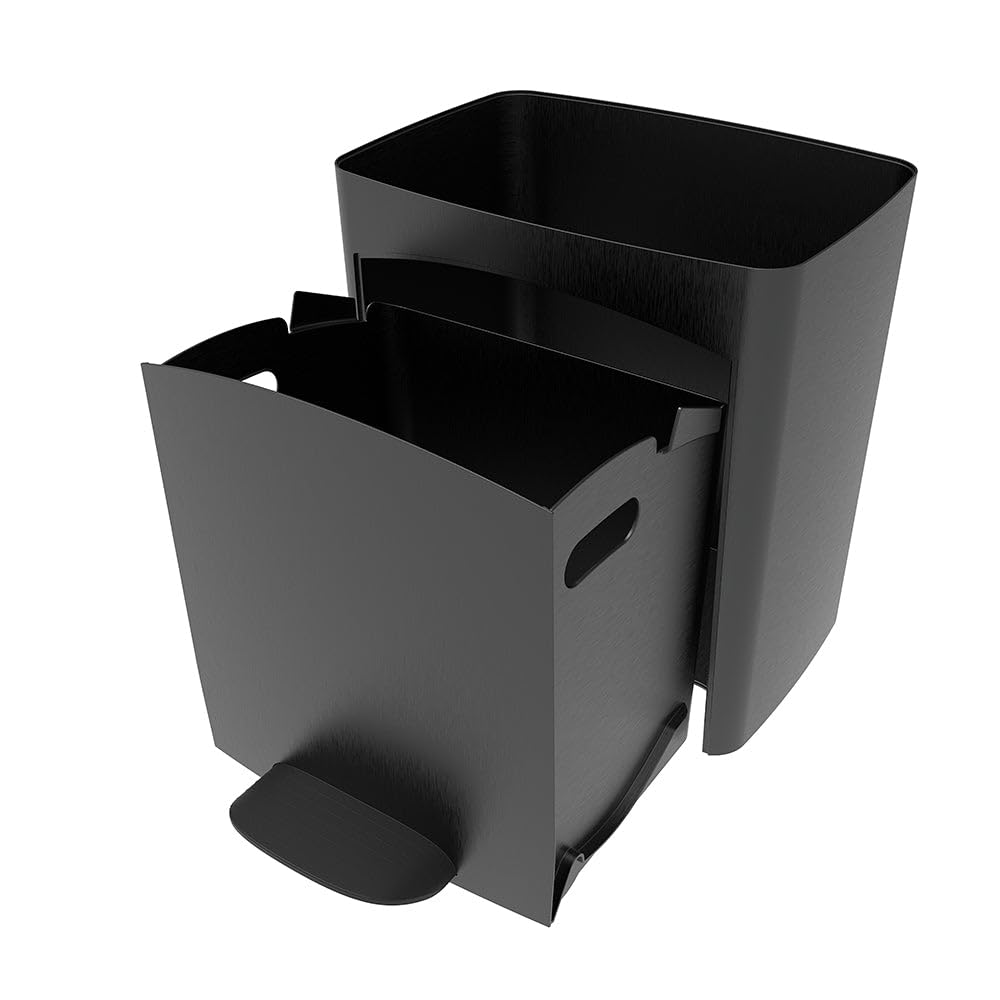 Waste Separation Bin With 3 Compartments - 70 Litres