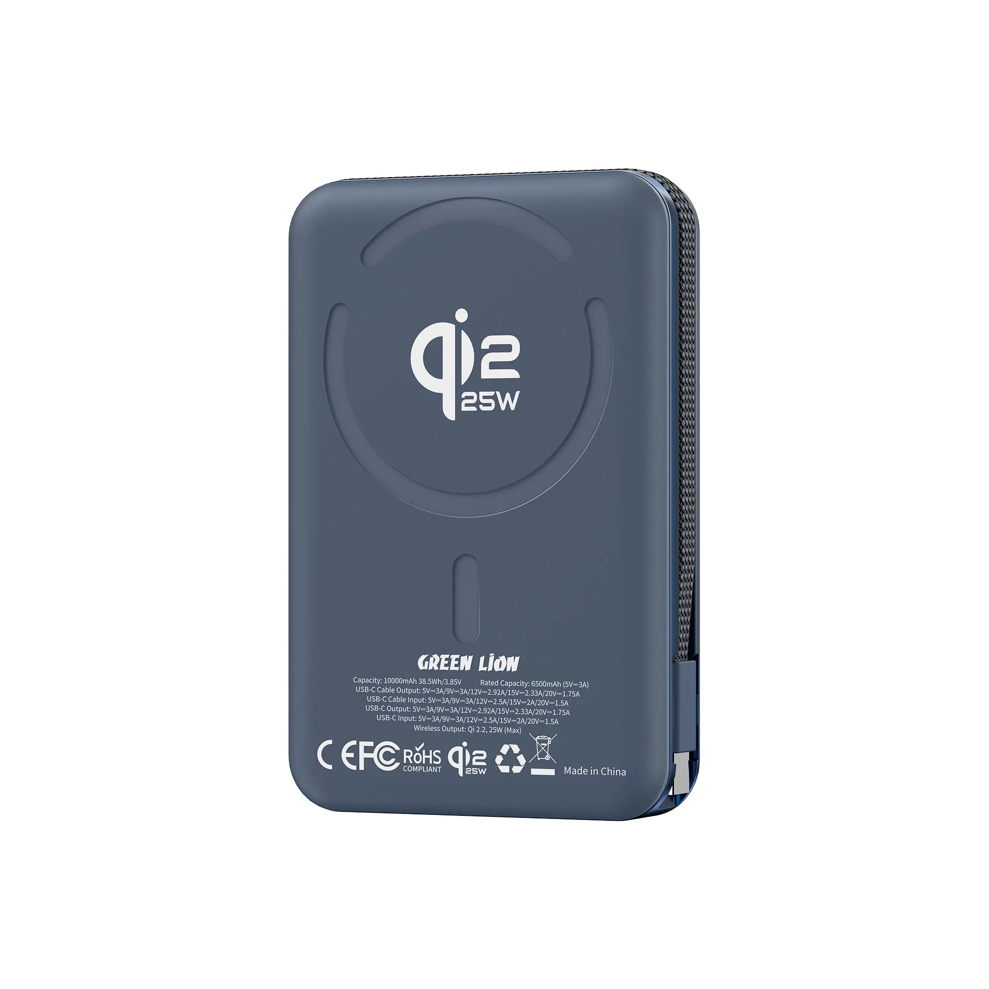 Green Lion Wellington Qi2 35W PD Magnetic Wireless Power Bank 10000mAh – Multiple Colors