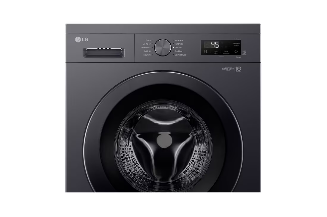 Washing Machine Lg 8 Kg Front Load With Steam Technology & 6 Motion Dd F2Y1Typ6J Black