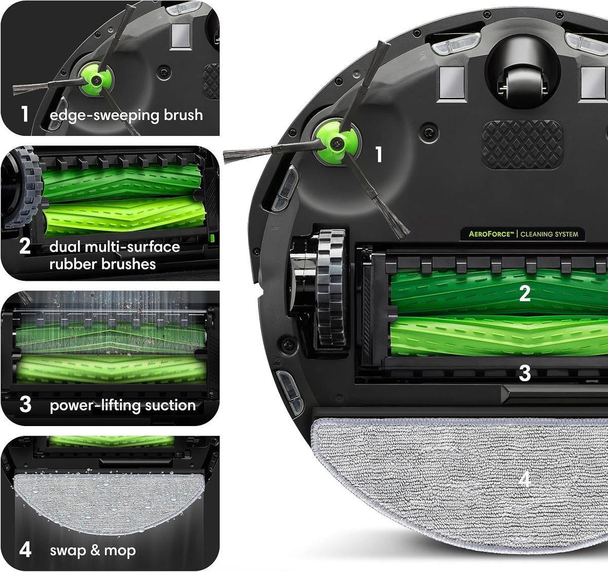 iRobot Roomba Combo i5+ Self-Emptying Robot Vacuum and Mop Clean by Room with Smart Mapping