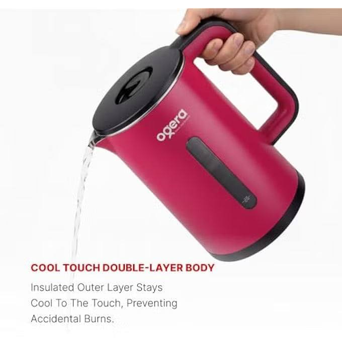 OGERA OG1507EK COOL TOUCH ELECTRIC KETTLE 1.8L Capacity 1500W Fast Boil Double-Layer Cool Touch Body