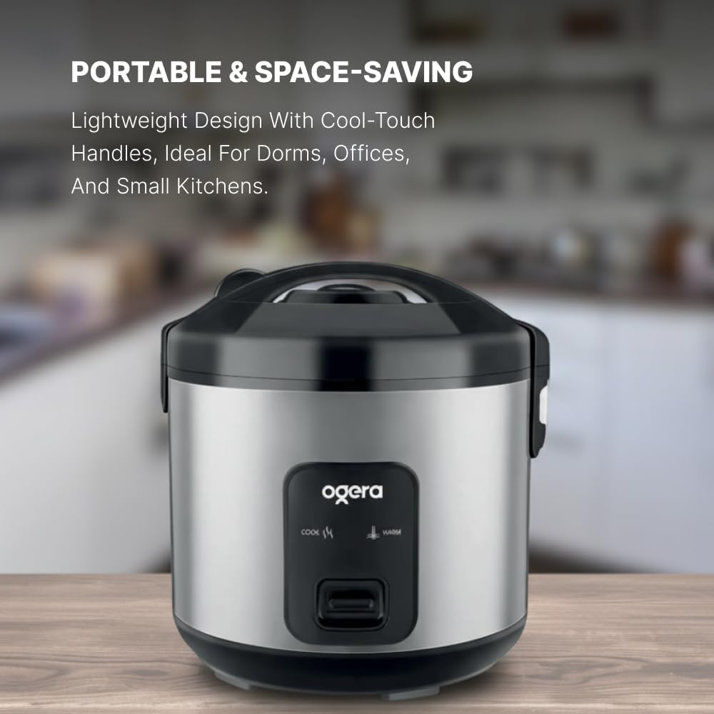 Ogera Electric Rice Cooker 1.8L Stainless Steel Non-Stick Pot 700W OG9503RC