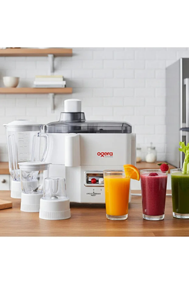Ogera OG5101BR 4-in-1 Food Processor 650W Appliance with Blender Grinder Chopper