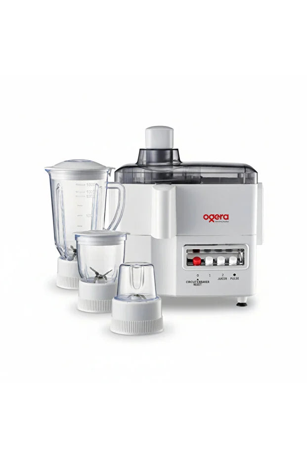 Ogera OG5101BR 4-in-1 Food Processor 650W Appliance with Blender Grinder Chopper