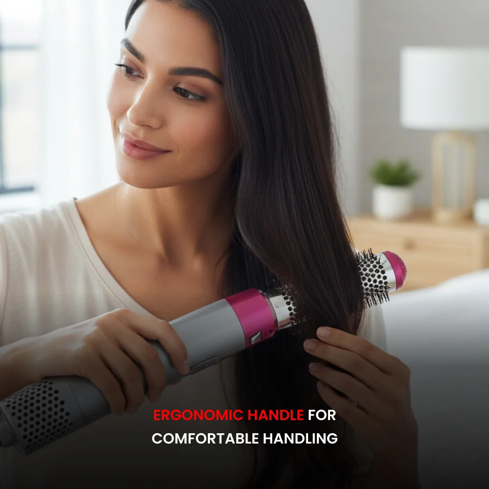 Ogera Hair Styler 5 in 1 Set Multi Styling Hot Air Brush OG2400HS Grey & Pink