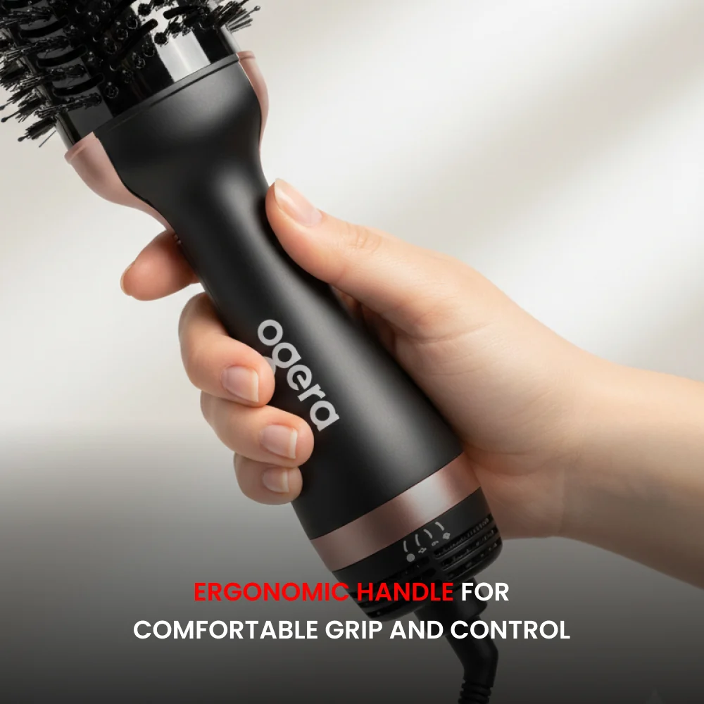 Ogera Hot Air Hair Styling Brush with Round Barrel Volumizing & Smooth Hair Styling Fast OG2421HB