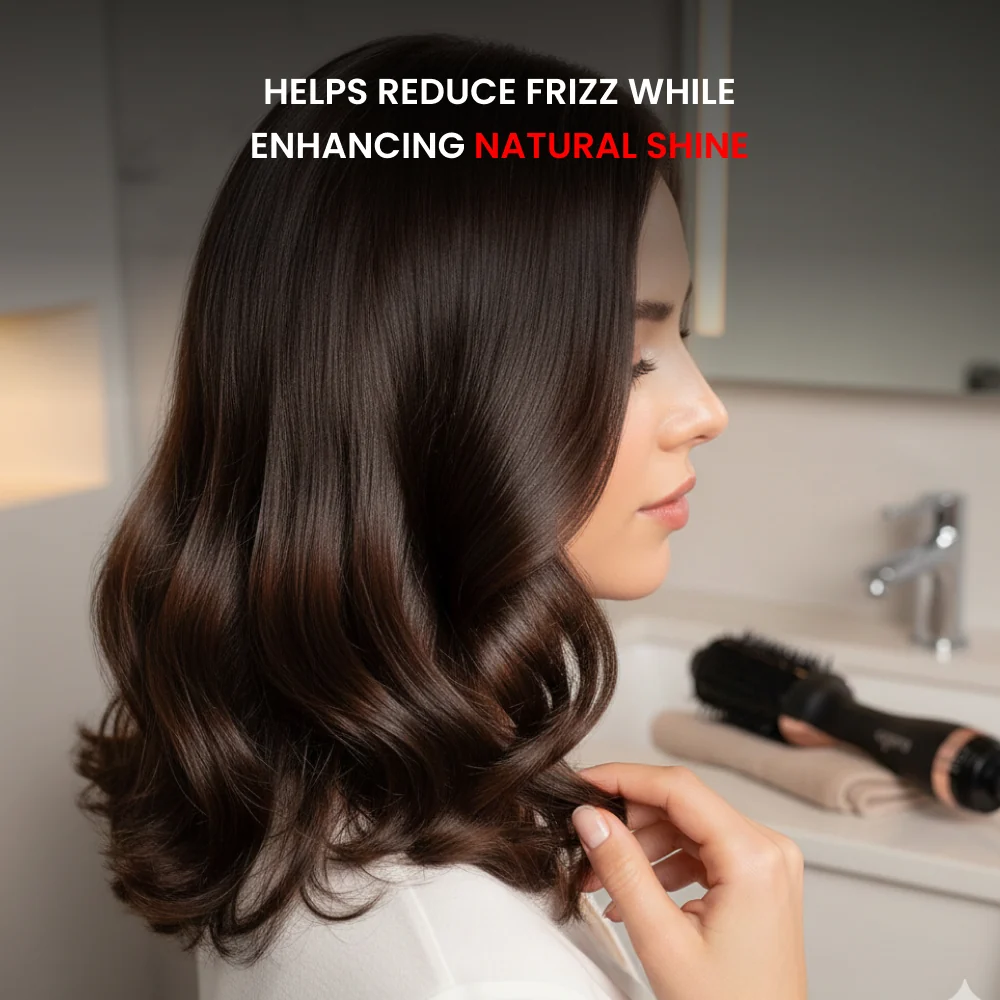 Ogera Hot Air Hair Styling Brush with Round Barrel Volumizing & Smooth Hair Styling Fast OG2421HB