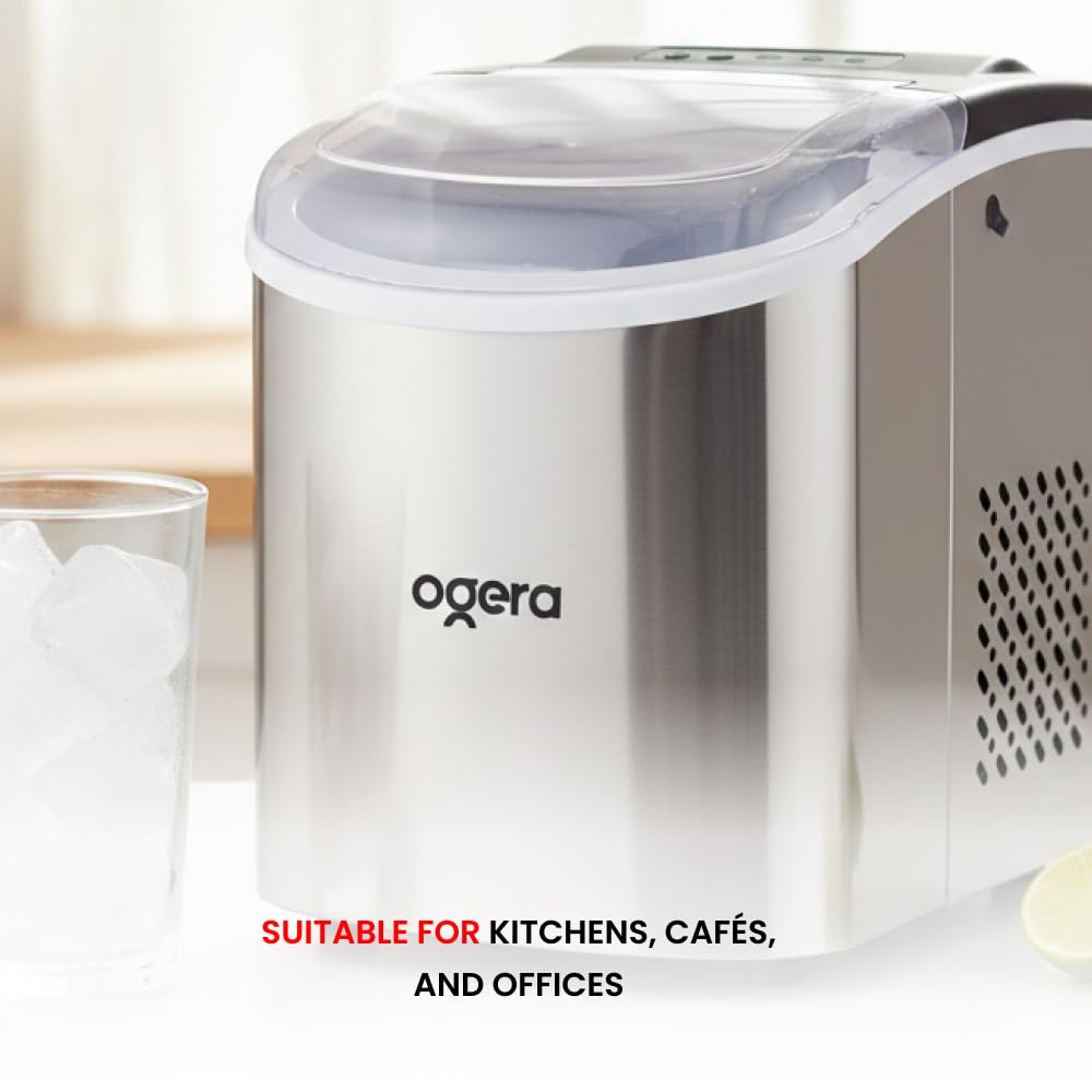 Ogera Ice Maker Og140im – 12kg Portable Ice Machine For Home Office & Café Og140im