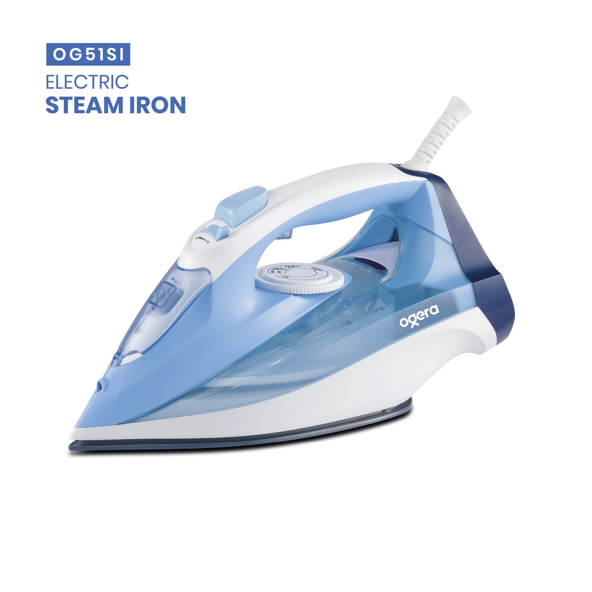 Ogera Steam Iron 2200W Ceramic Soleplate Anti-Drip Function Smart Auto Shut-Off OG51SI