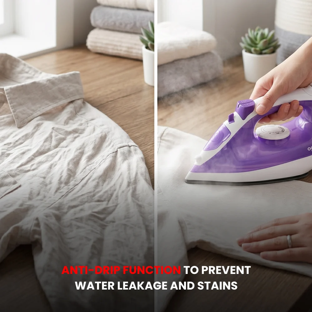 Ogera Steam Iron 1600W Ceramic Soleplate Anti-Drip Function OG52SI