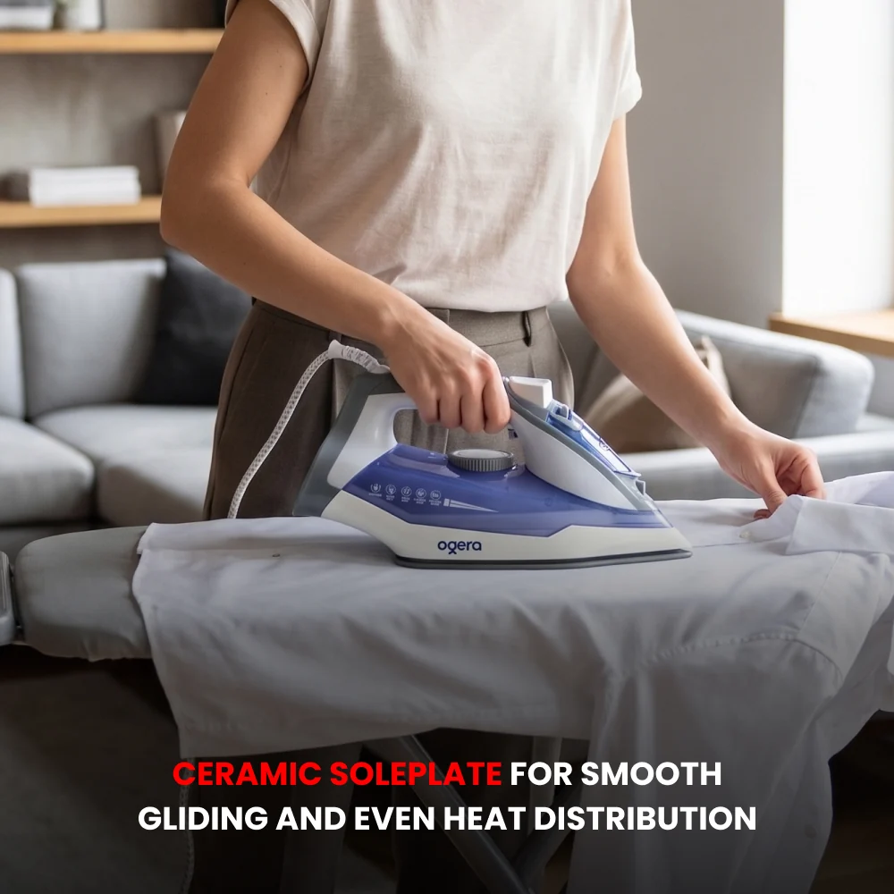 Ogera Steam Iron 2200W Ceramic Soleplate Anti-Drip Function OG53SI