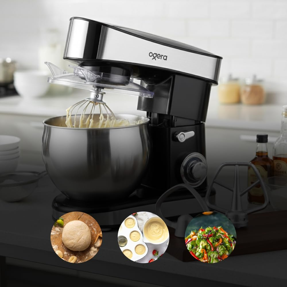 Ogera 1200W Stand Mixer 6L Stainless Steel Mixing Bowl 6-Speed OG1201SM