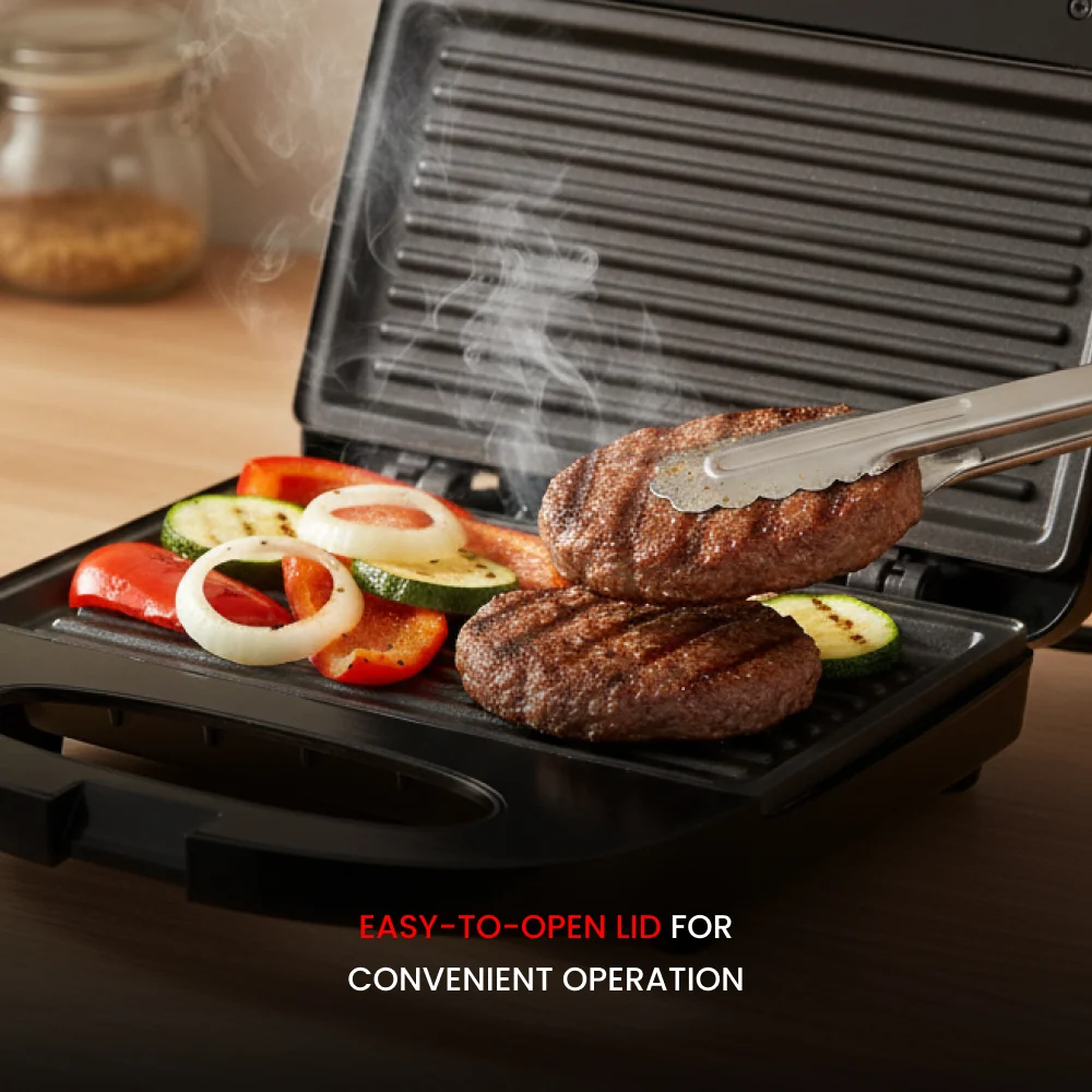Ogera Grill Toaster 1400W Non-Stick Grill Plates 4-Slice Capacity OG1301GT