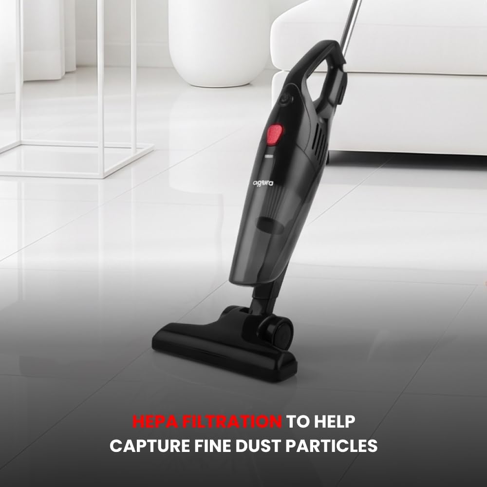 Ogera OG701SV HEPA Cyclonic Stick Vacuum Cleaner 2-in-1 Lightweight Corded Handheld Vacuum