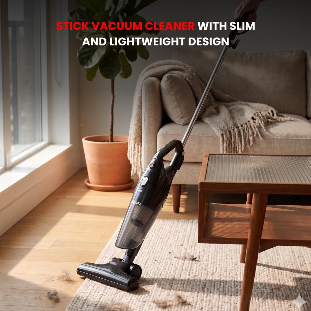 Ogera OG701SV HEPA Cyclonic Stick Vacuum Cleaner 2-in-1 Lightweight Corded Handheld Vacuum