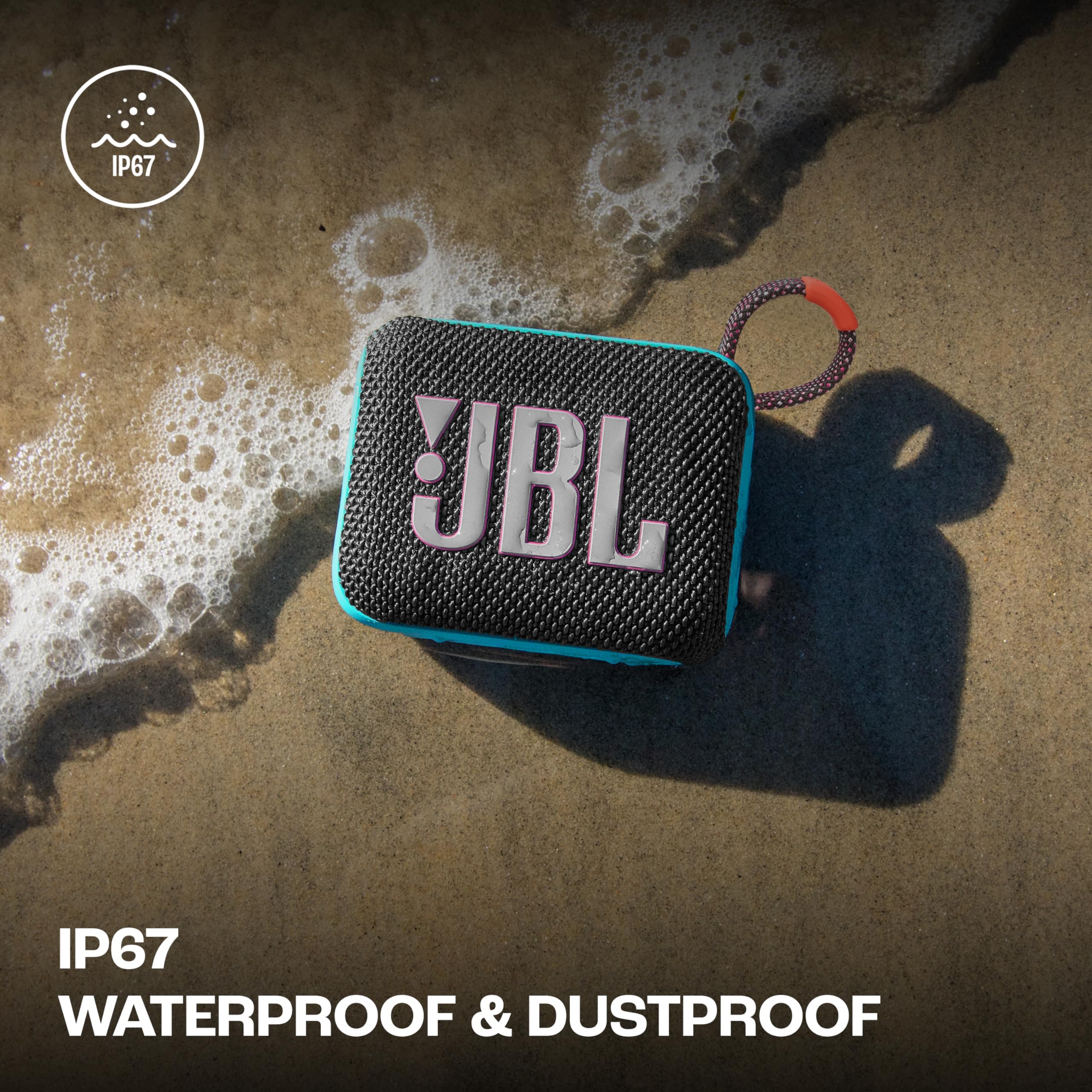 JBL Go 4 Portable Bluetooth Speaker Waterproof IP67 with Punchy Bass – Multi Color