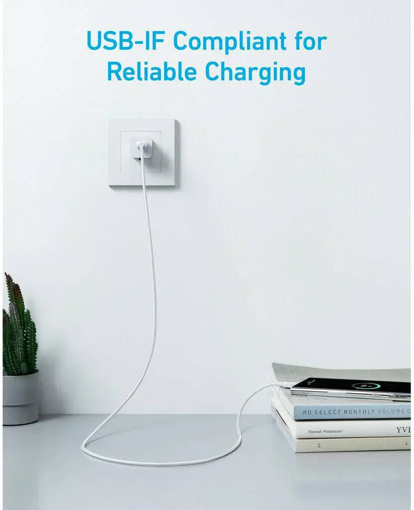 Anker 322 USB-A To USB-C Cable 6Ft (WHITE)