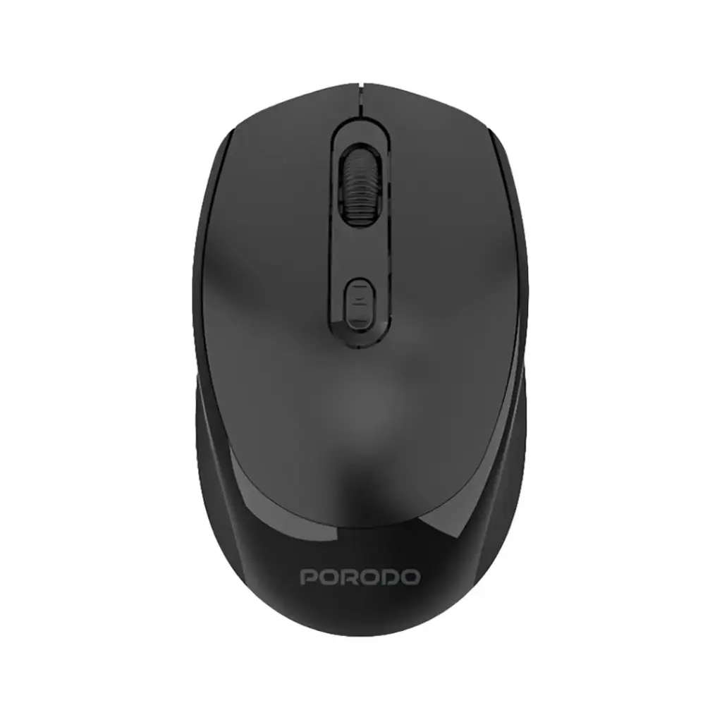 Porodo 2.4G+BT Dual Mode Rechargeable Mouse 300mAh battery Adjustable 800- 1600 DPI