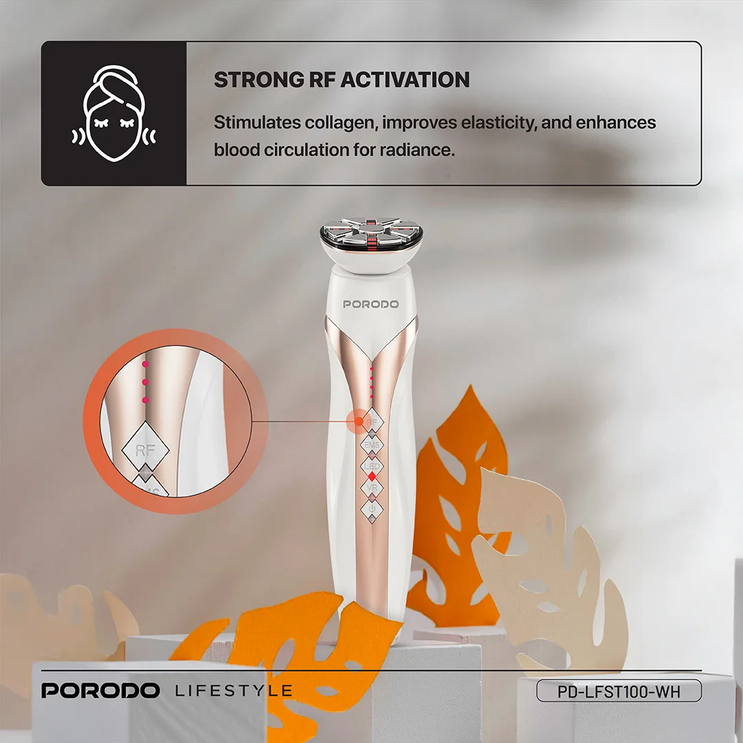 Porodo RF & EMS Skin Rejuvenator - White