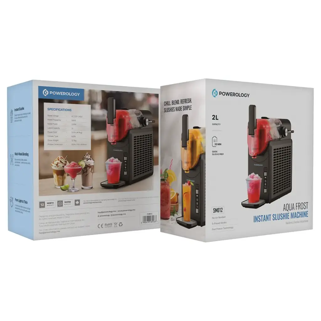 Powerology Aqua frost 200W Slushy Machine 2L with Digital Touch Display - Black