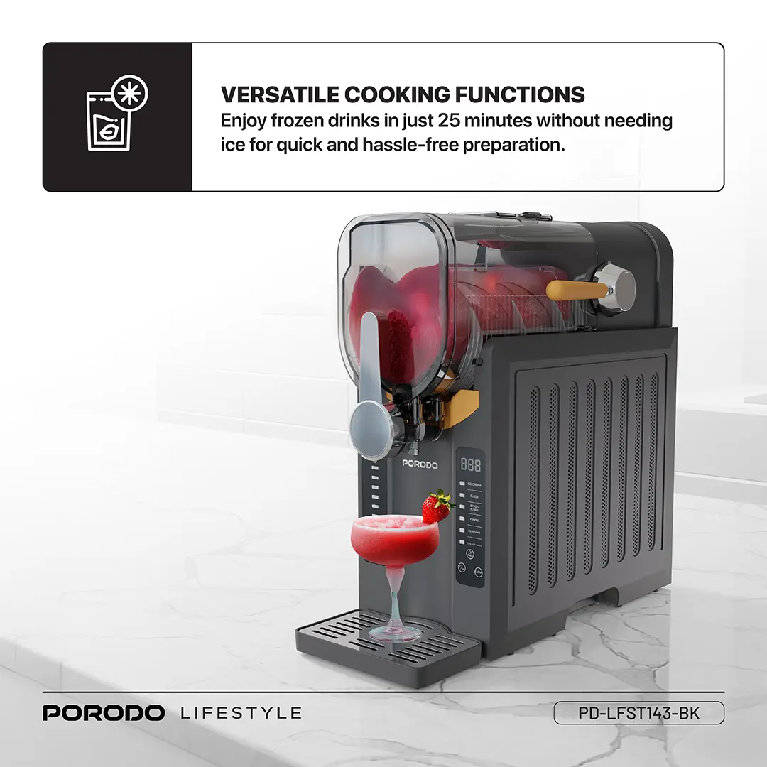 Porodo Lifestyle 200W Slushie and Frozen Drink Maker Machine
