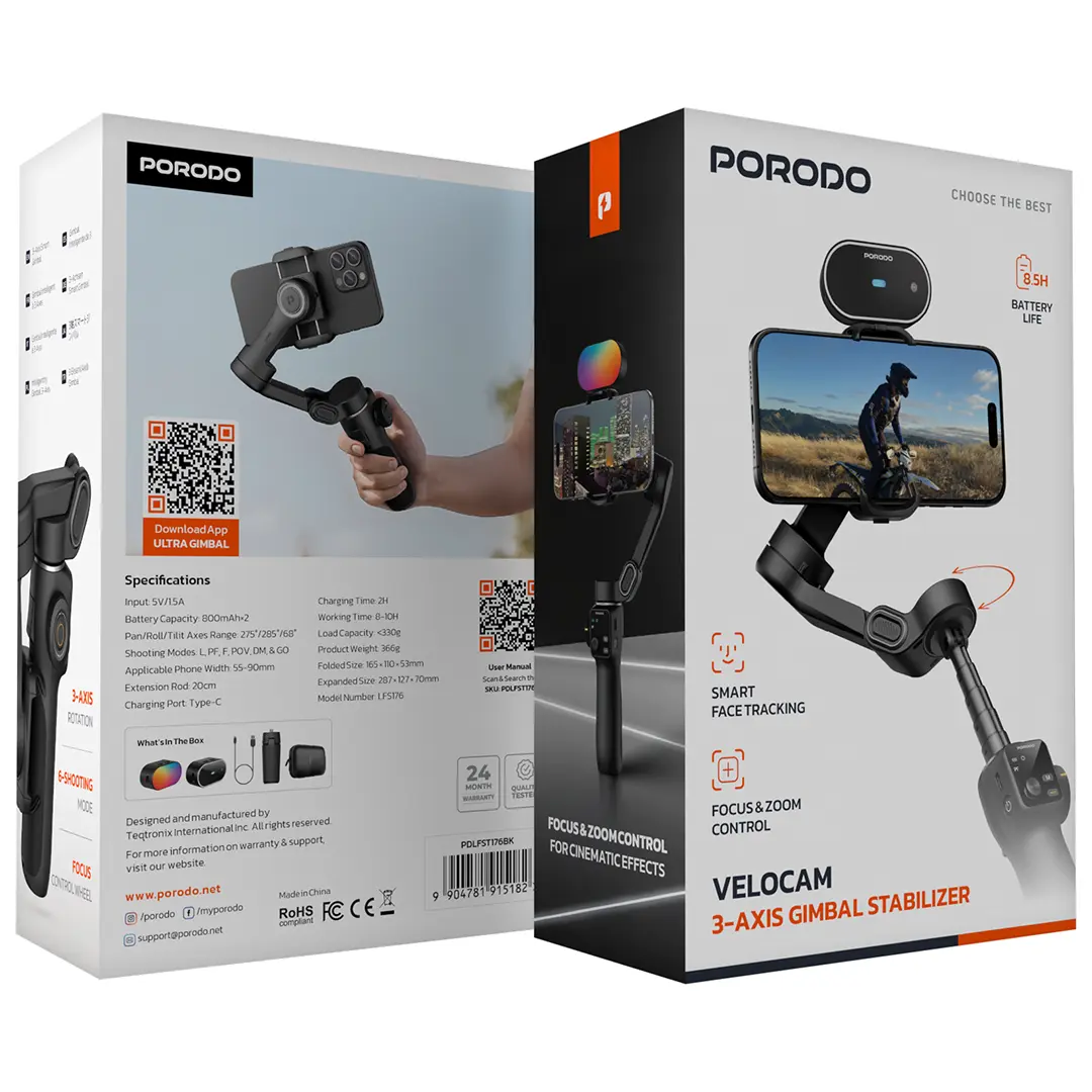 Porodo VeloCam AI Tracker SILF STIC