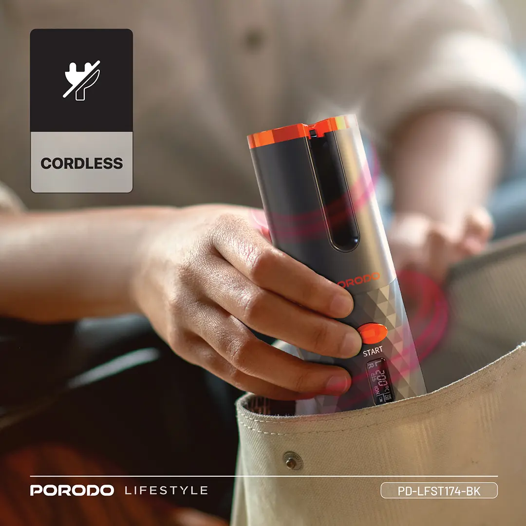 Porodo Lifestyle Wireless Portable Hair Curler 5200mAh